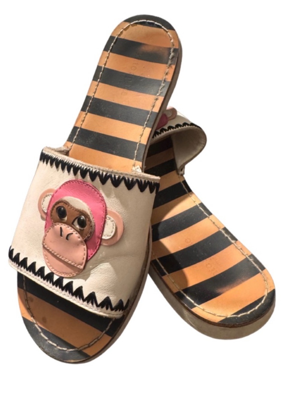Kate Spade RARE Monkey Slides 8 1/2 - Picture 2 of 5